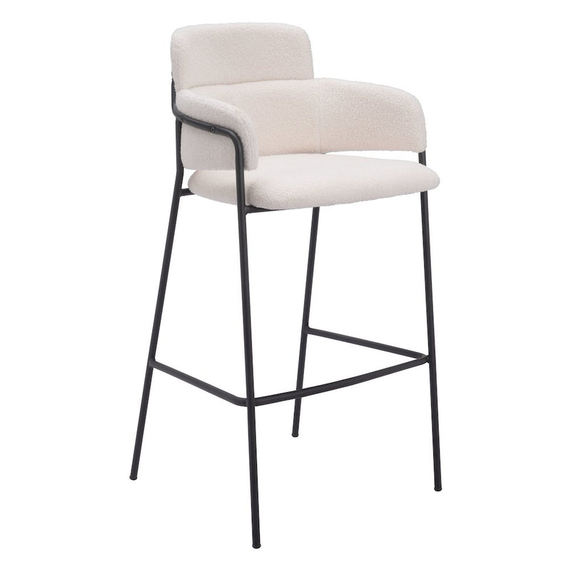 Marcel Barstool (Set of 2) Cream