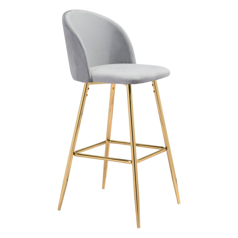 Cozy Barstool Gray & Gold