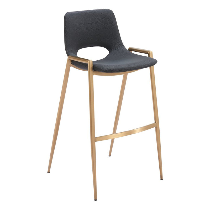 Desi Barstool (Set of 2) Black & Gold