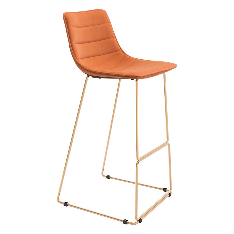 Adele Barstool (Set of 2) Orange & Gold