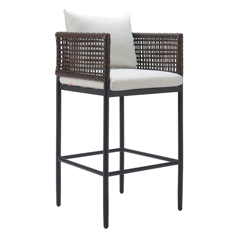 Palm Paradise Barstool Gray