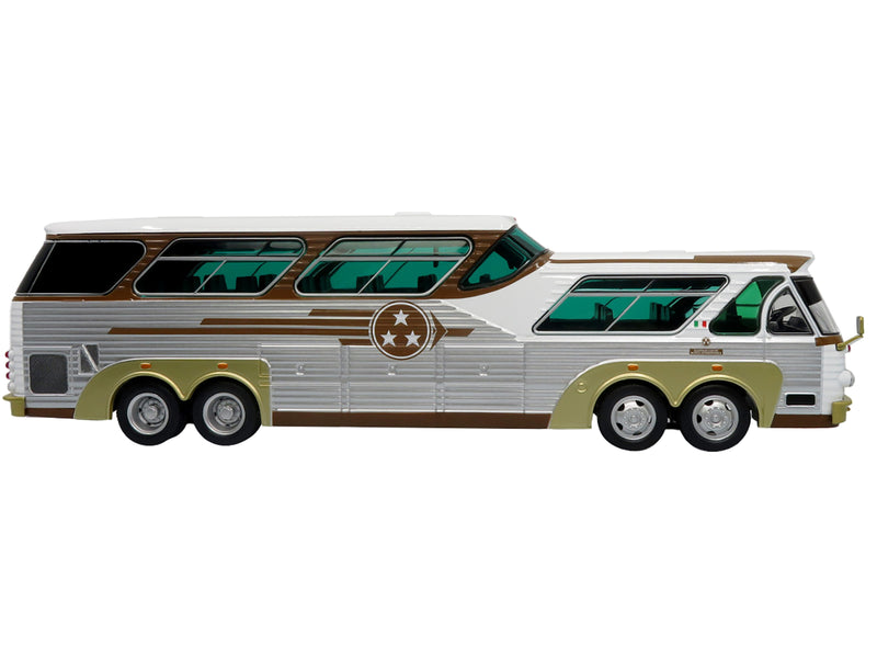 Sultana TM 44-18 SP Panoramico Coach Bus "Tres Estrellas de Oro" White and Brown with Silver Sides "The Bus & Motorcoach Collection" 1/43 Diecast Model by Iconic Replicas