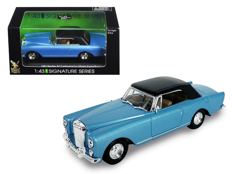 1961 Bentley Continental S2 Park Ward Blue 1/43 Diecast Model Car by Road Signature