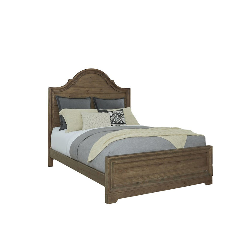 King Panel Bed, Tan