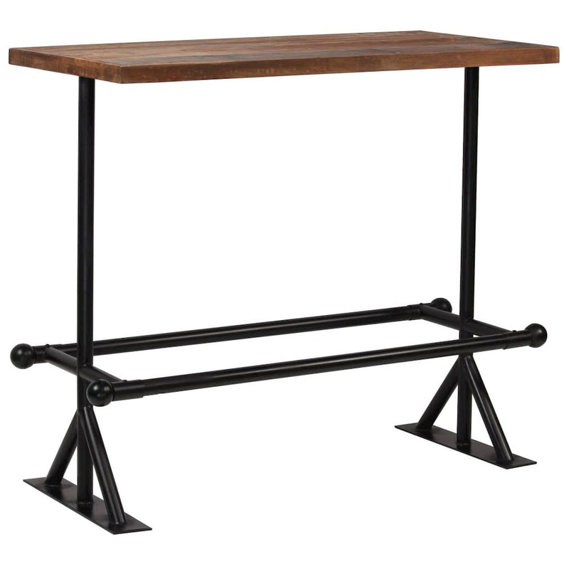 vidaXL Bar Table Solid Reclaimed Wood Dark Brown 47.2"x23.6"x42.1", 245383