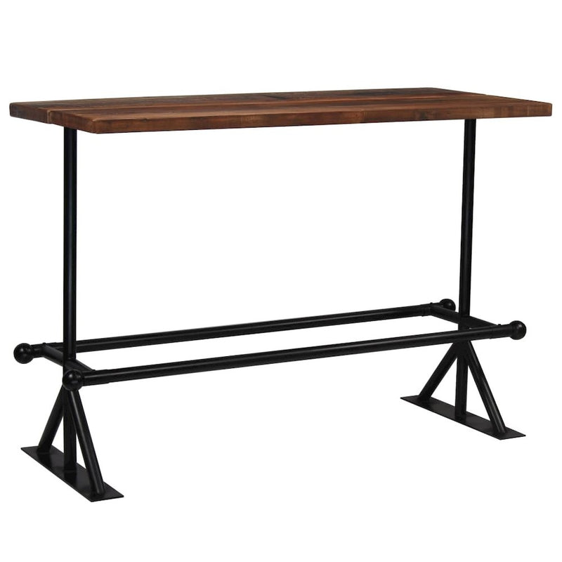 vidaXL Bar Table Solid Reclaimed Wood Dark Brown 59.1"x27.6"x42.1", 245384