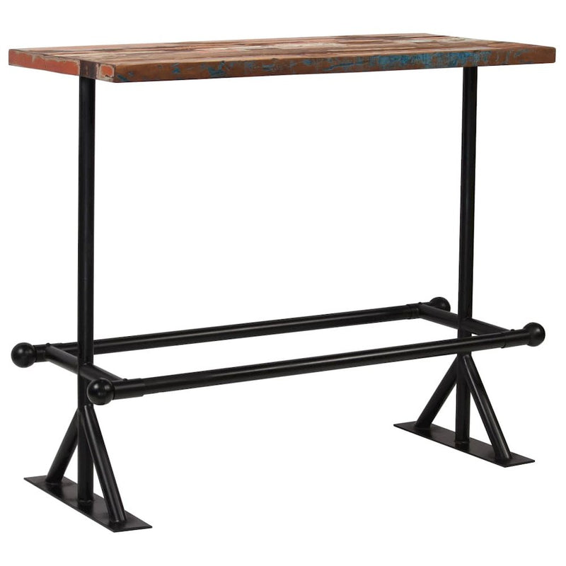 vidaXL Bar Table Solid Reclaimed Wood Multicolour 47.2"x23.6"x42.1", 245387