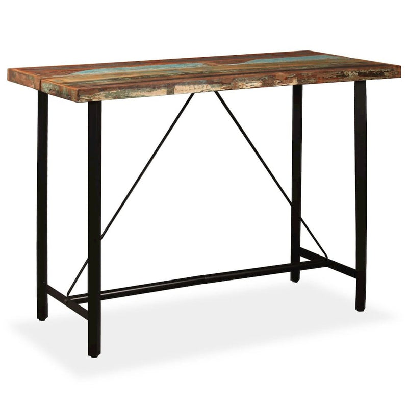 vidaXL Bar Table Solid Reclaimed Wood 59"x27.6"x42.1", 245441