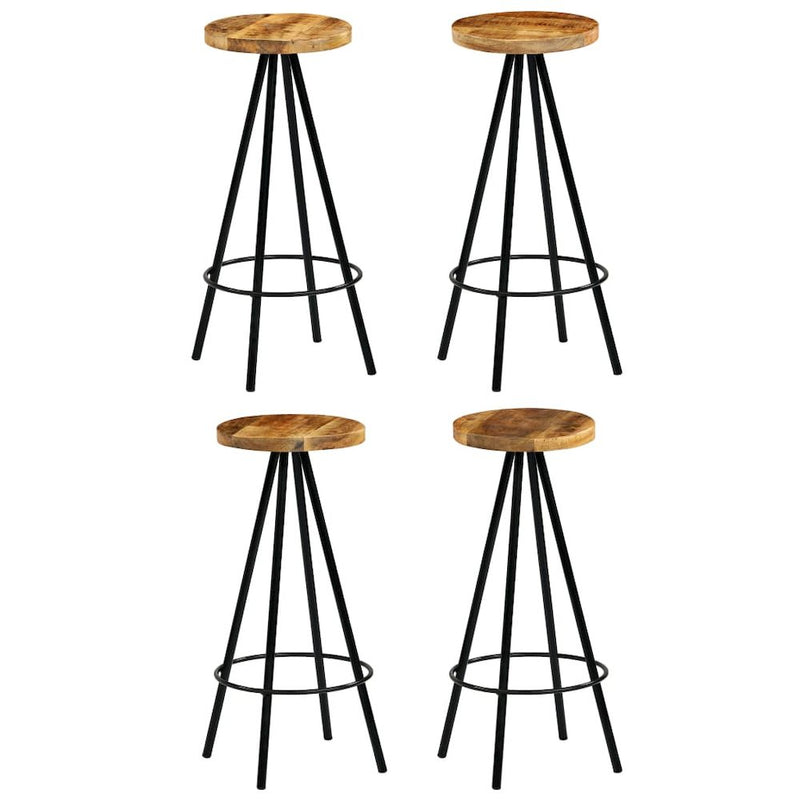 vidaXL Bar Stools 4 pcs Solid Mango Wood, 246239