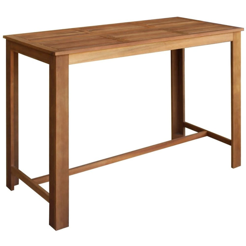 vidaXL Bar Table Solid Acacia Wood 59"x27.6"x41.3", 246665