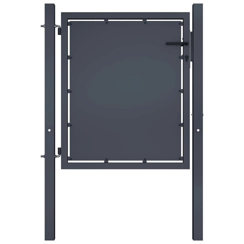 vidaXL Garden Gate Steel 39.4"x29.5" Anthracite 4517