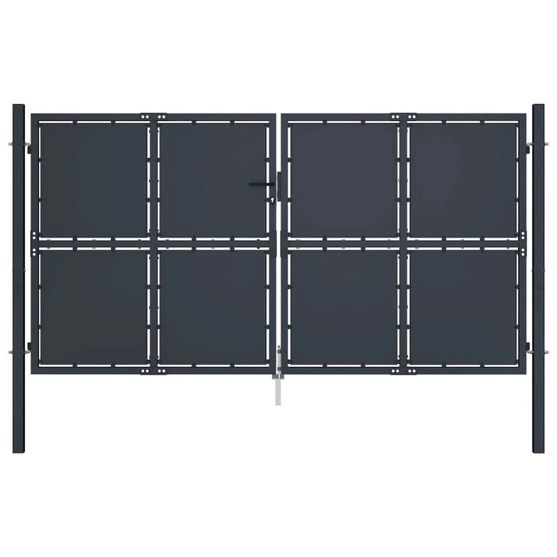 vidaXL Garden Gate Steel 118.1"x78.7" Anthracite 4528