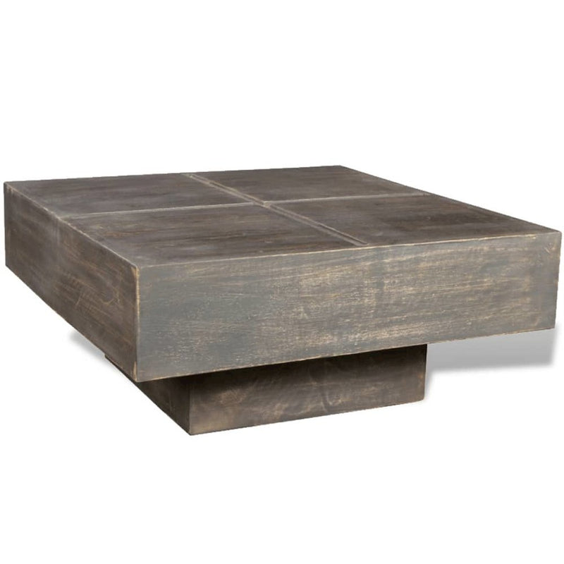 vidaXL Coffee Table Dark Brown Square Solid Mango Wood, 241133