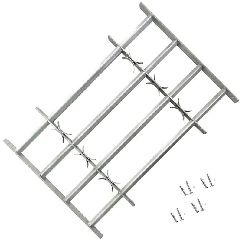 Adjustable Security Grille for Windows with 4 Crossbars 27.6"-41.3", 141386