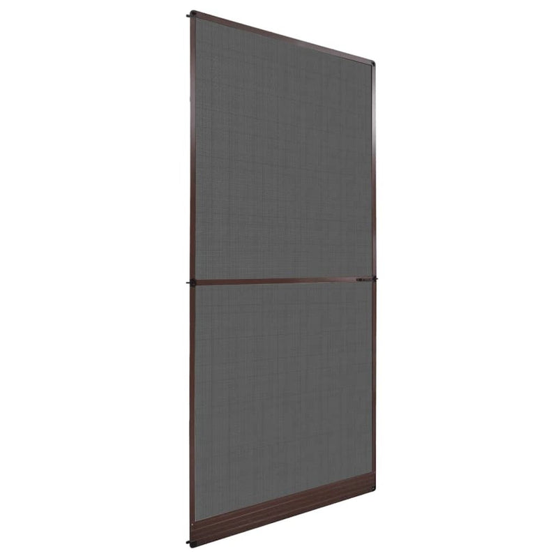 Brown Hinged Insect Screen for Doors 39.4"x84.6"