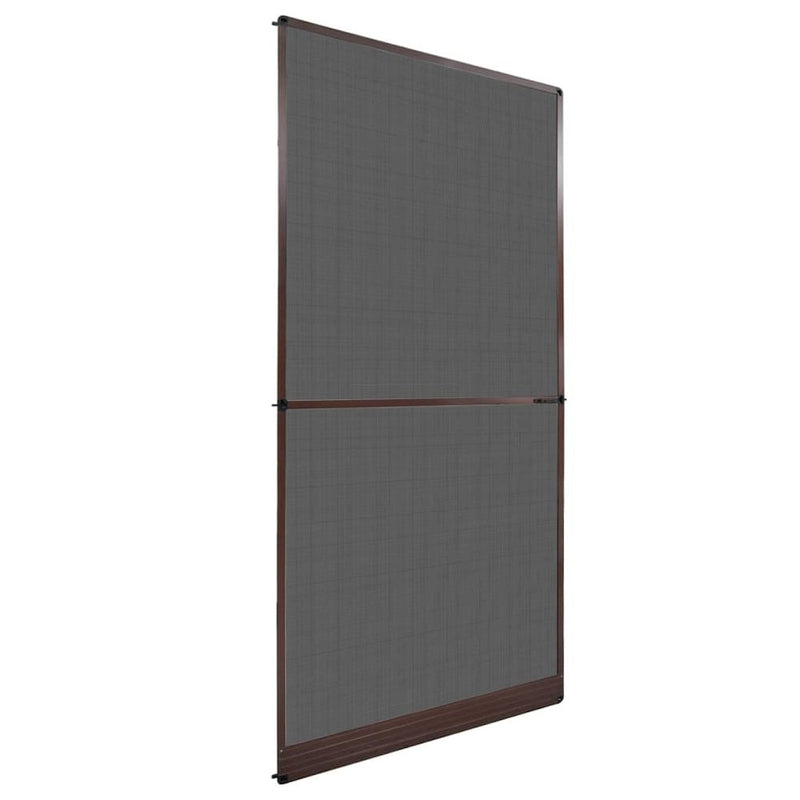 Brown Hinged Insect Screen for Doors 47.2"x94.5"