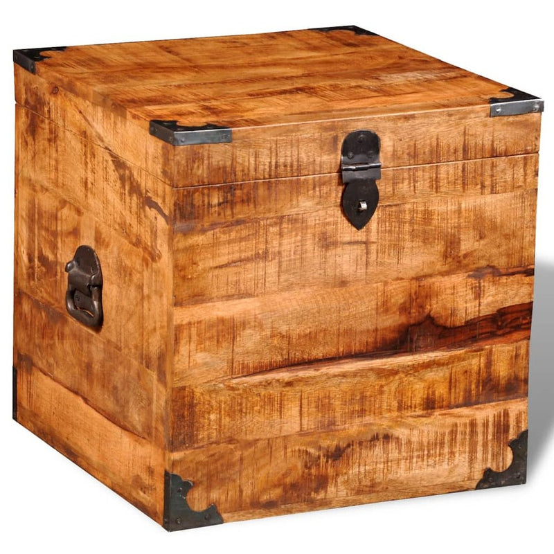 vidaXL Storage Chest Cubic Rough Mango Wood, 241636