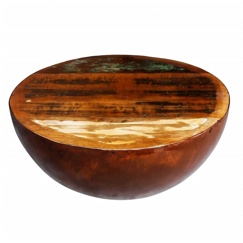 vidaXL Coffee Table Bowl-shaped with Steel Base Solid Reclaimed Wood, 241648