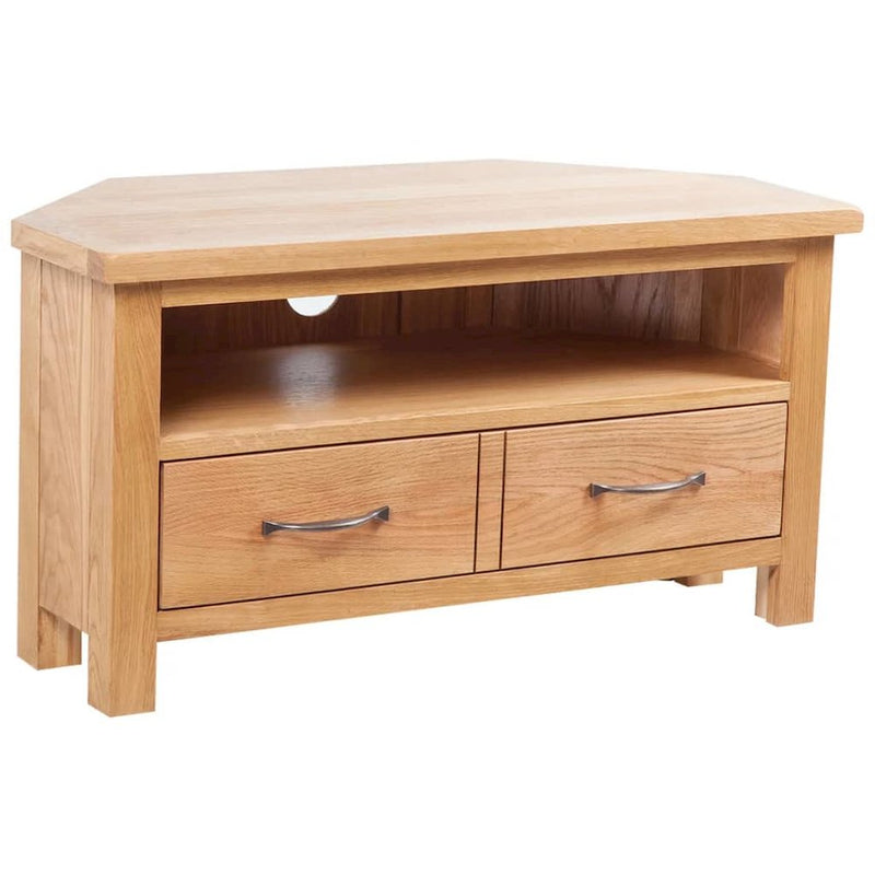 vidaXL TV Cabinet with Drawer Solid Oak Wood 34.6"x16.5"x18.1", 241676