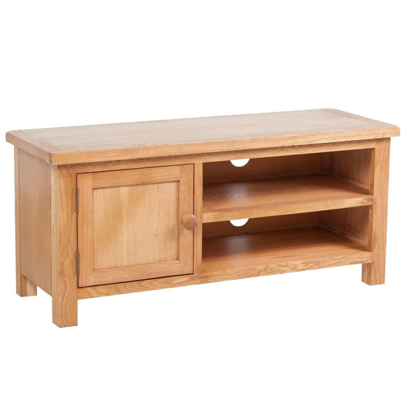 vidaXL TV Cabinet Solid Oak Wood 40.6"x14.2"x18.1", 241679