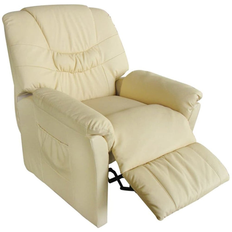 vidaXL Massage Chair Cream Faux Leather, 241891