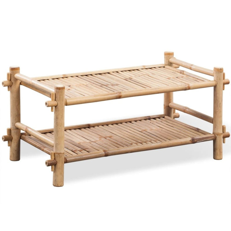 vidaXL 2-Tier Bamboo Shoe Rack, 242490