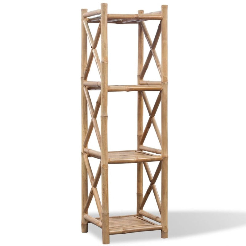 vidaXL 4-Tier Bamboo Shelf Square, 242492