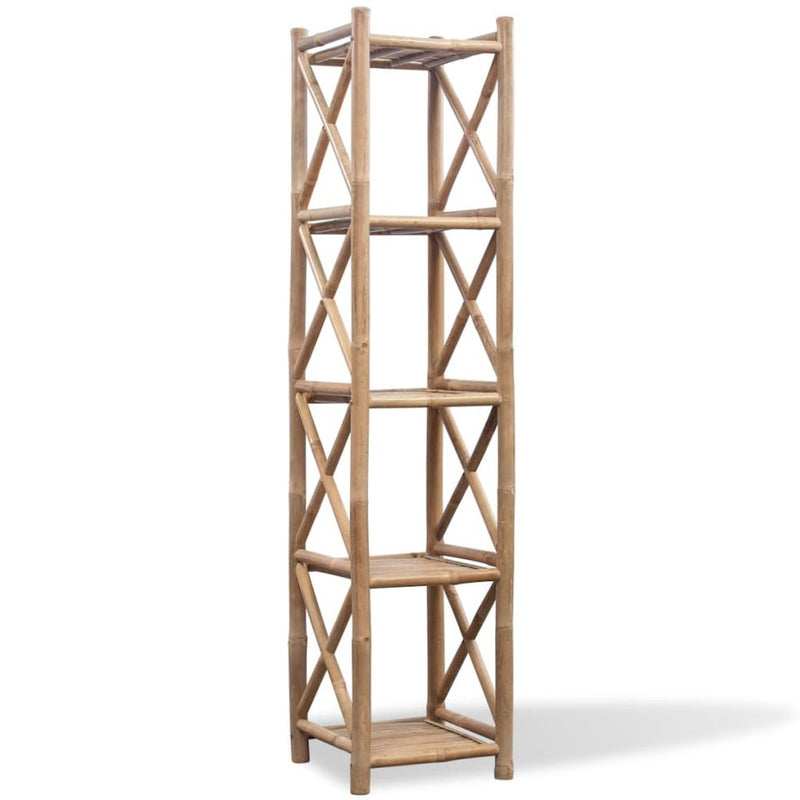 vidaXL 5-Tier Bamboo Shelf Square, 242493