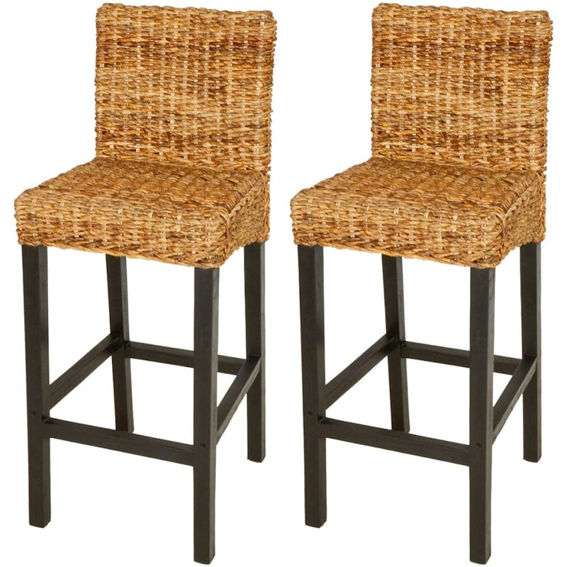 vidaXL Bar Stools 2 pcs Abaca, 242687