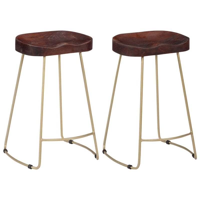 vidaXL Gavin Bar Stools 2 pcs Solid Mango Wood, 247833