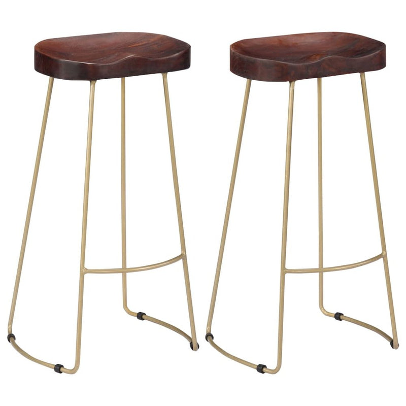 vidaXL Gavin Bar Stools 2 pcs Solid Mango Wood, 247835