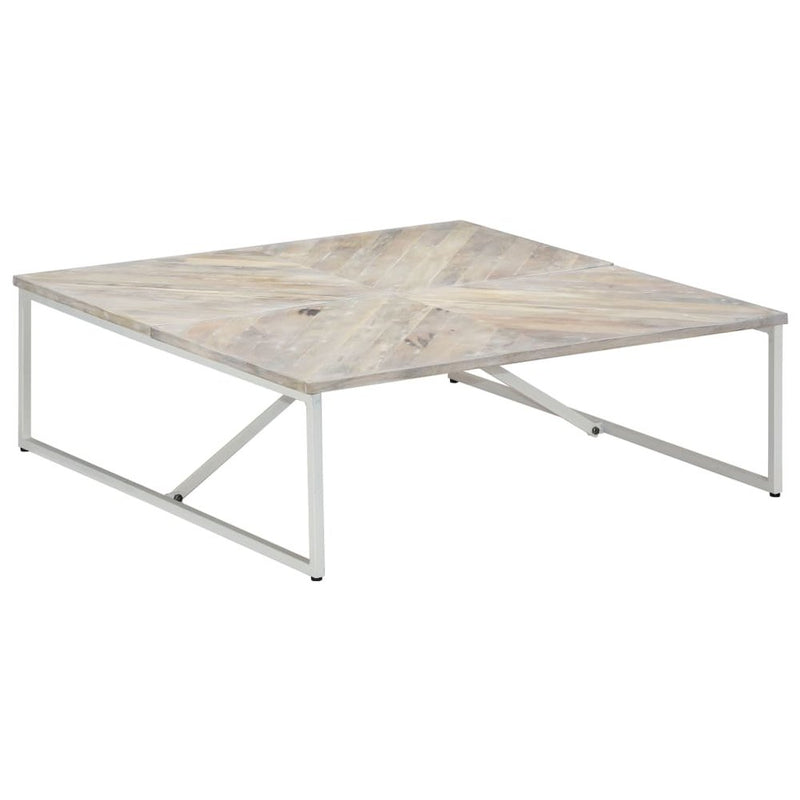 vidaXL Coffee Table 43.3"x43.3"x14.1" Solid Mango Wood, 247698