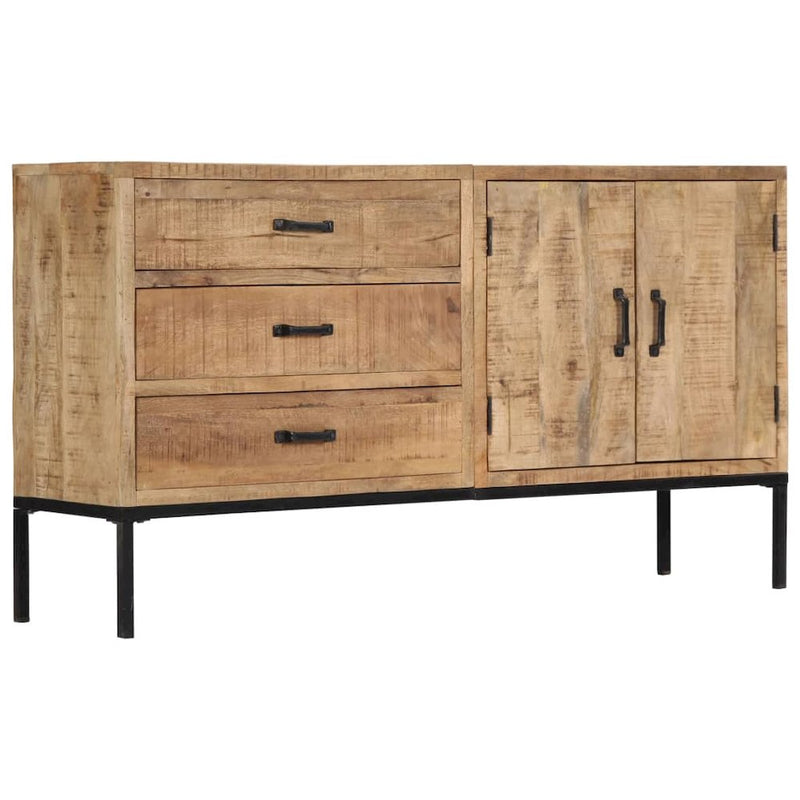 vidaXL Sideboard 55.1"x13.8"x29.5" Solid Mango Wood, 249857