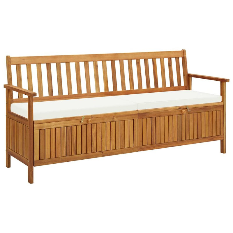 vidaXL Storage Bench with Cushion 66.9" Solid Acacia Wood, 45912