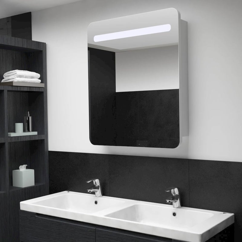 LED Bathroom Mirror Cabinet 26.8"x3.5"x31.5"