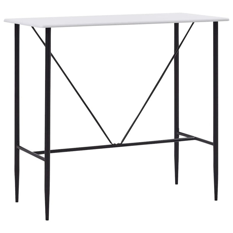 Bar Table White 47.2"x23.6"x43.3" MDF