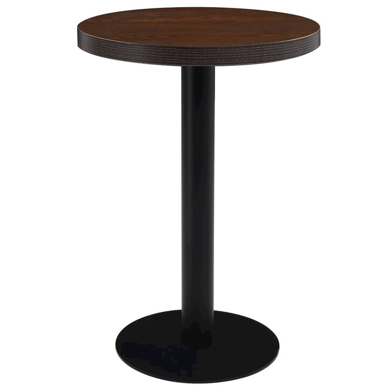 Bistro Table Dark Brown 23.6" MDF