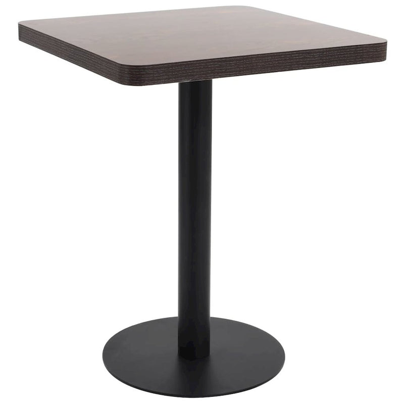 Bistro Table Dark Brown 23.6"x23.6" MDF