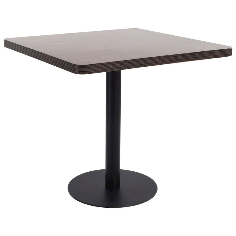 Bistro Table Dark Brown 31.5"x31.5" MDF