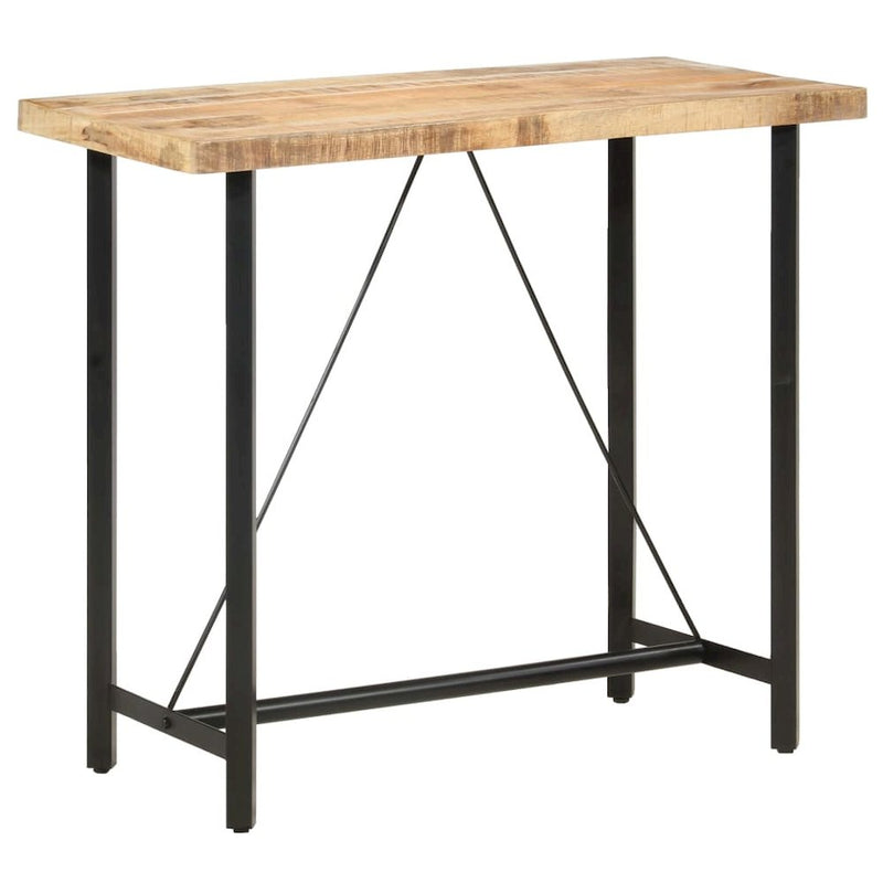 vidaXL Bar Table 47.2"x22.8"x42.1" Rough Mango Wood, 286611