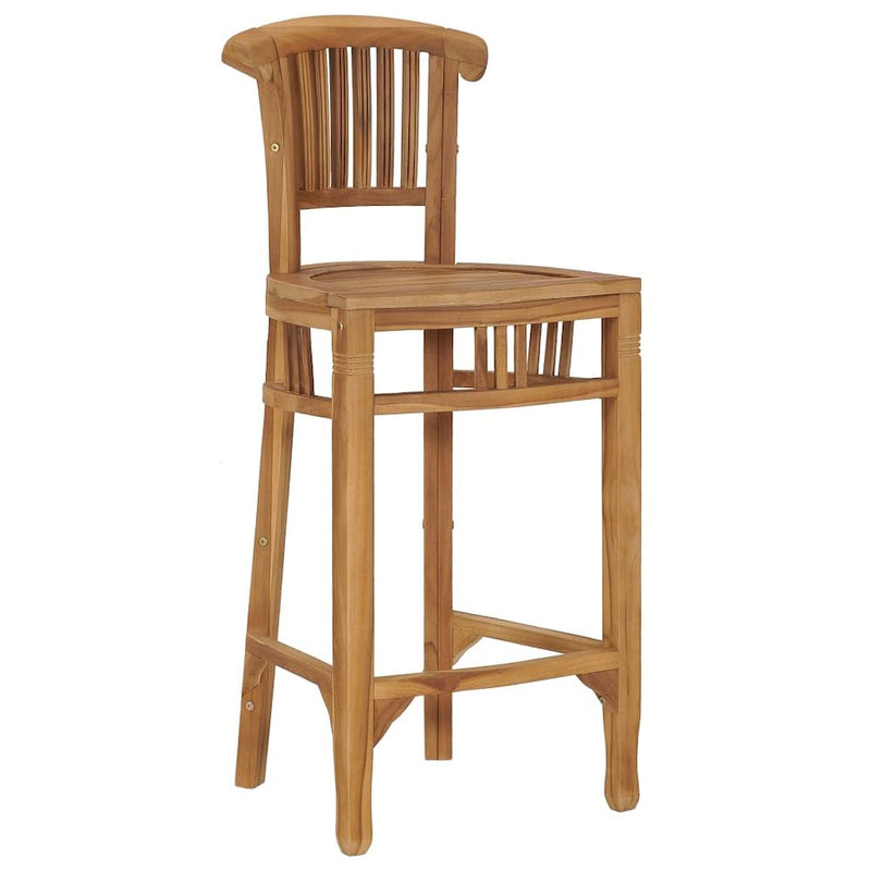 vidaXL Bar Stool Solid Teak Wood 9428