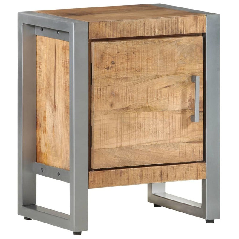 vidaXL Bedside Cabinet 15.7"x11.8"x19.7" Rough Mango Wood 3488