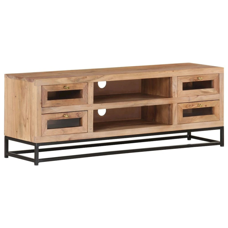 vidaXL TV Cabinet 43.3"x11.8"x15.7" Solid Acacia Wood 3503