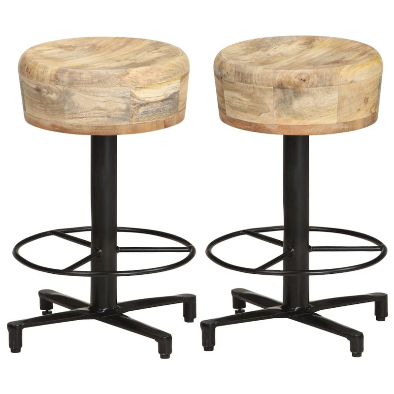 vidaXL Bar Stools 2 pcs 20.5" Solid Mango Wood, 321963