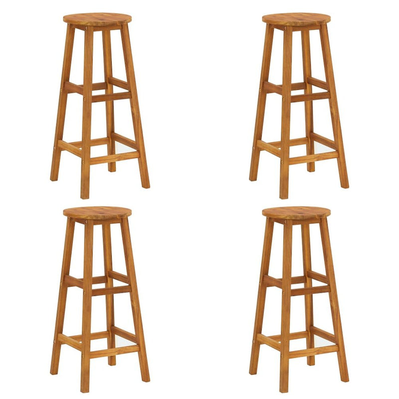 vidaXL Bar Stools 4 pcs Solid Acacia Wood, 310285