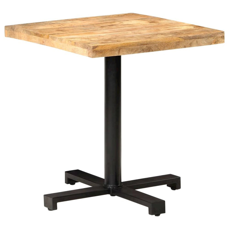 vidaXL Bistro Table Square 27.6"x27.6"x29.5" Rough Mango Wood