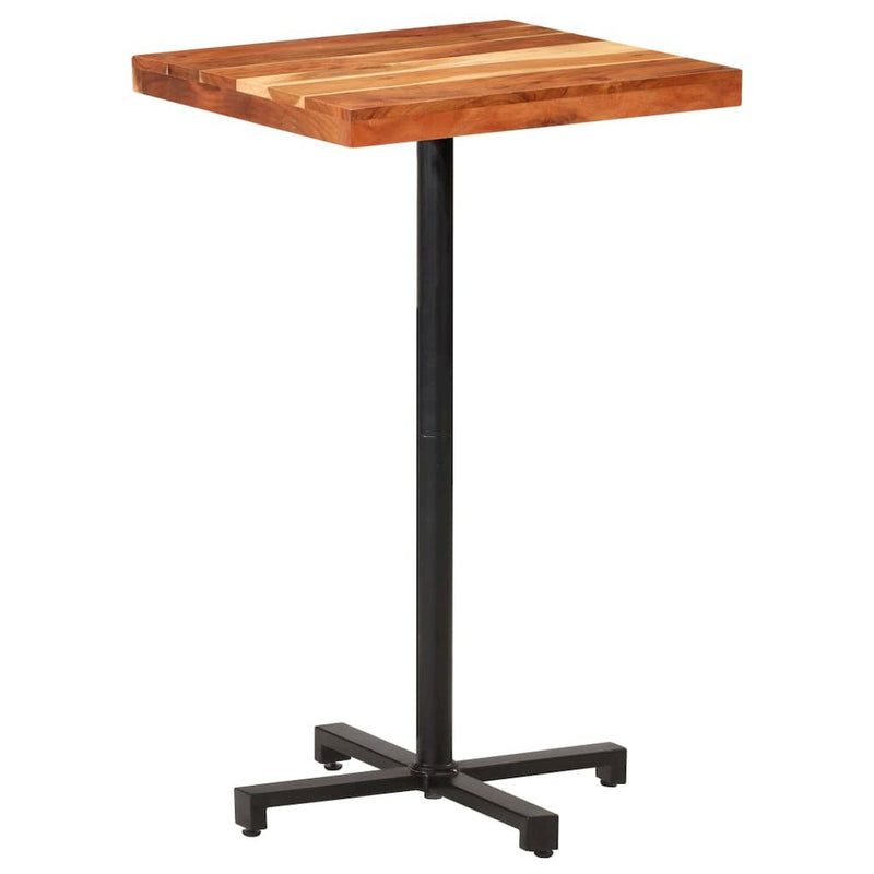 vidaXL Bar Table Square 23.6"x23.6"x43.3" Solid Acacia Wood