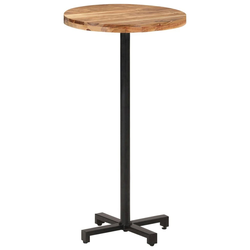 Bar Table Round ÃƒËœ23.6"x43.3" Solid Acacia Wood