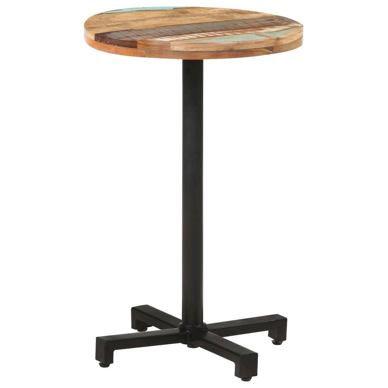 Bistro Table Round ÃƒËœ19.7"x29.5" Solid Reclaimed Wood