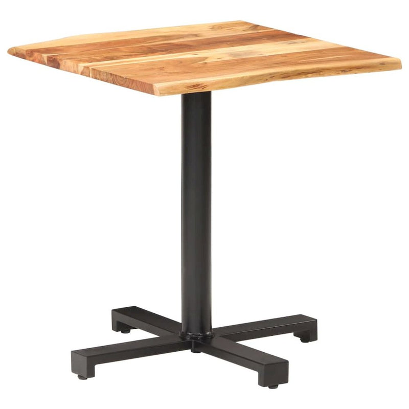 vidaXL Bistro Table with Live Edges 27.6"x27.6"x29.5" Solid Acacia Wood